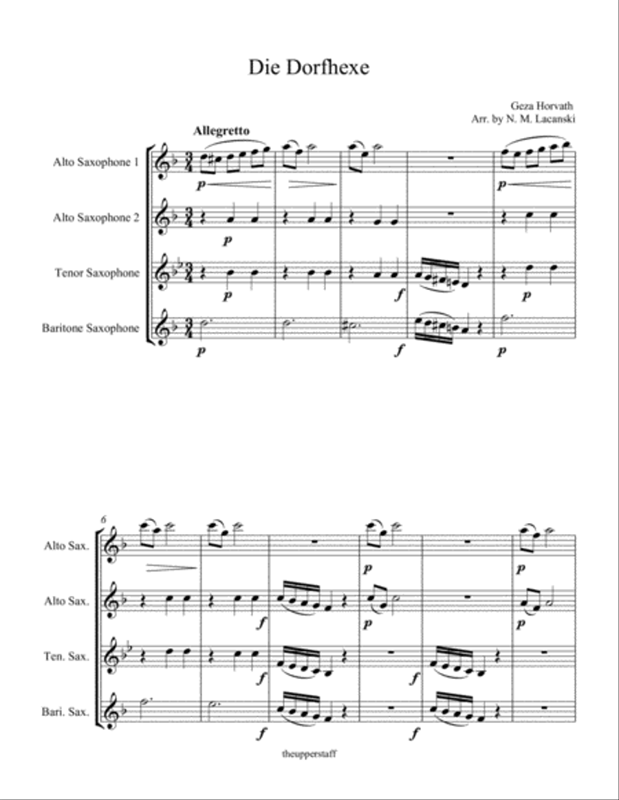 Die Dorfhexe Woodwind Quartet scores gallery preview page 1