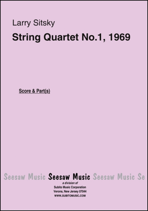 String Quartet No.1, 1969