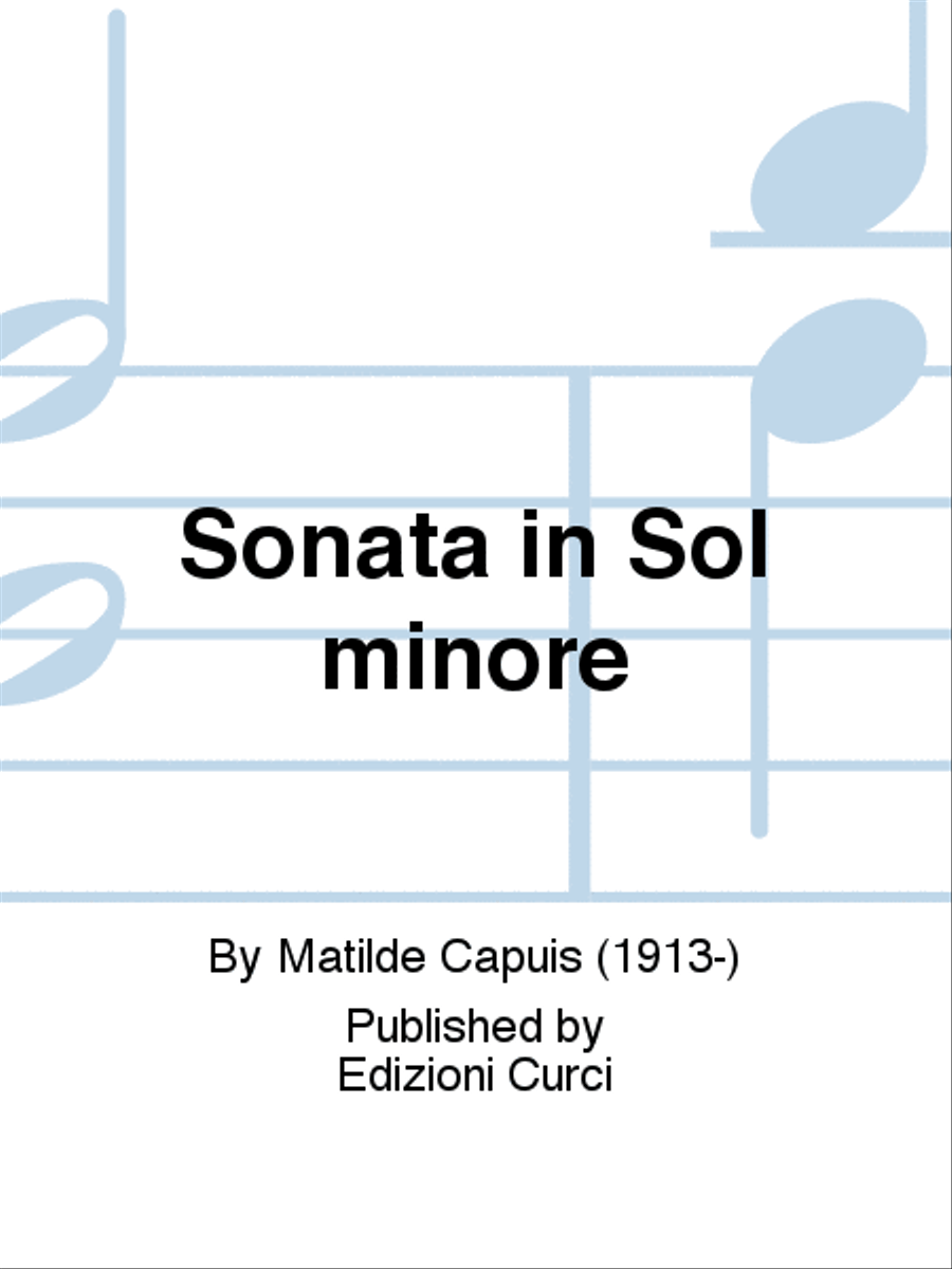 Sonata in Sol minore Violin Solo scores gallery preview page 1