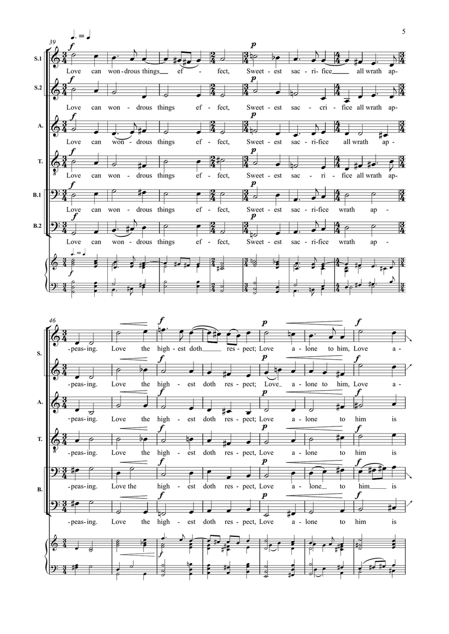 Four Sacred Songs (for unaccompanied mixed voices) Divisi scores gallery preview page 6