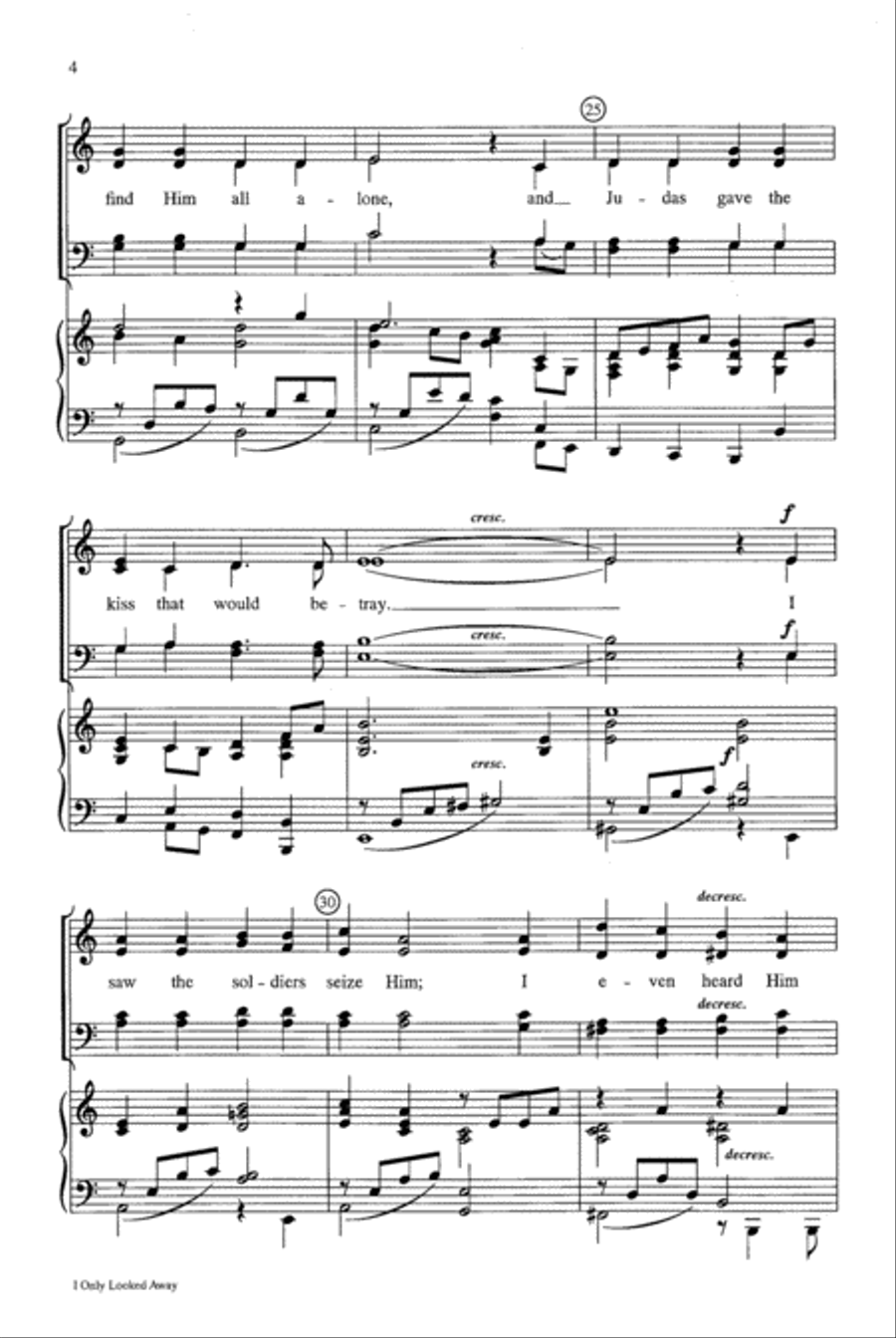 I Only Looked Away I Only Looked Away 4-Part scores gallery preview page 4