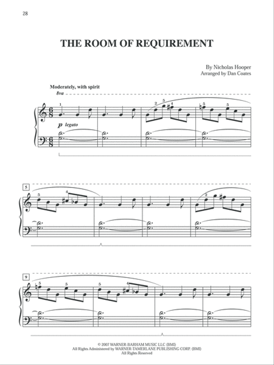 Selections from Harry Potter and The Order of the Phoenix Easy Piano scores gallery preview page 8