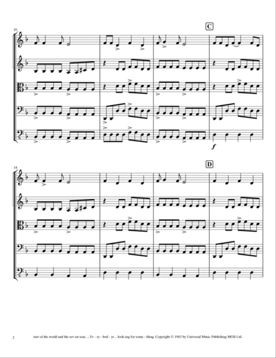 Sweet Dreams (are Made Of This) String Orchestra scores gallery preview page 3