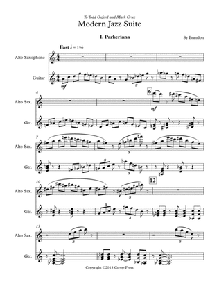Modern Jazz Suite for Alto Sax and Guitar