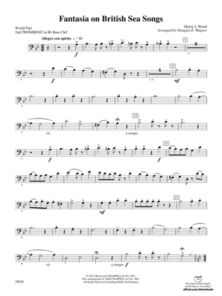 Fantasia on British Sea Songs: (wp) 2nd B-flat Trombone B.C.