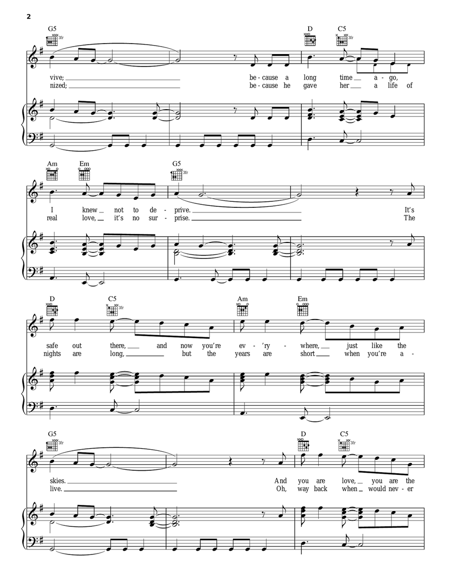 Brendan's Death Song Piano, Vocal, Guitar scores gallery preview page 2