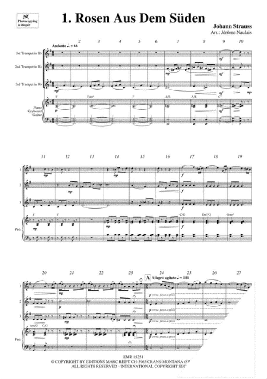 3 Trumpets & Piano Vol. 7 Trumpet Trio scores gallery preview page 3