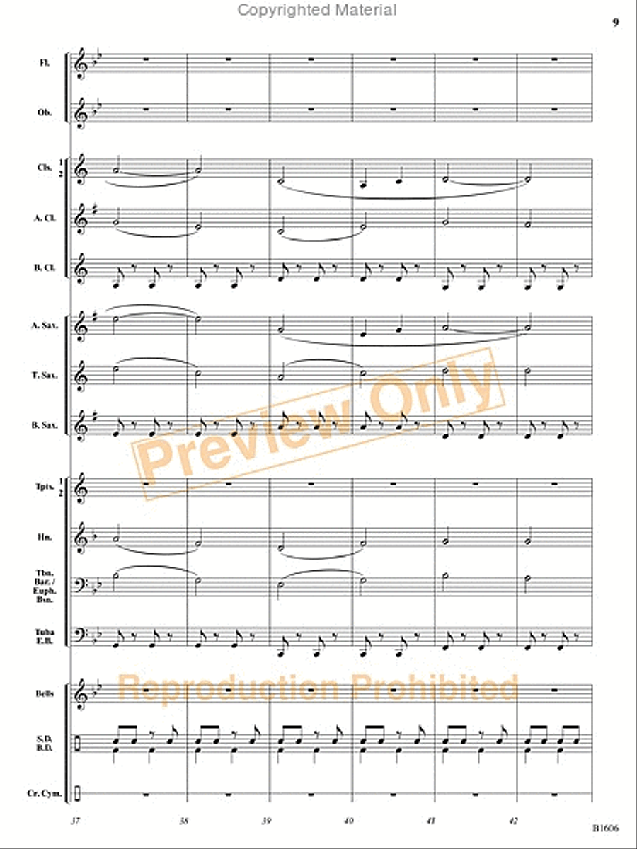 March of the Hyperion Guards Concert Band scores gallery preview page 10