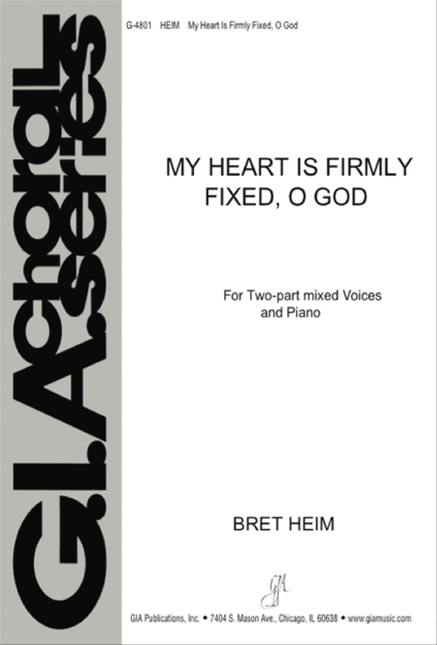 My Heart Is Firmly Fixed, O God - Instrument edition Harp scores gallery preview page 1