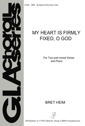 Book cover for My Heart Is Firmly Fixed, O God - Instrument edition