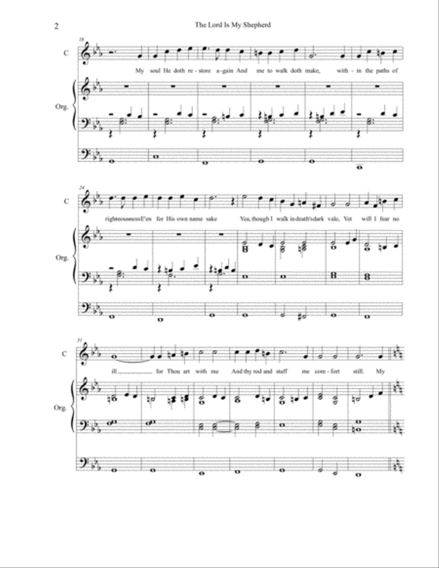 The Lord is my Shepherd The Lord is my Shepherd Unison Choir scores gallery preview page 2