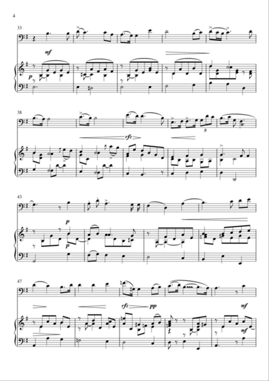 Antonio Cesti - Intorno all idol mio (Piano and Trombone) Piano, Vocal, Guitar scores gallery preview page 4