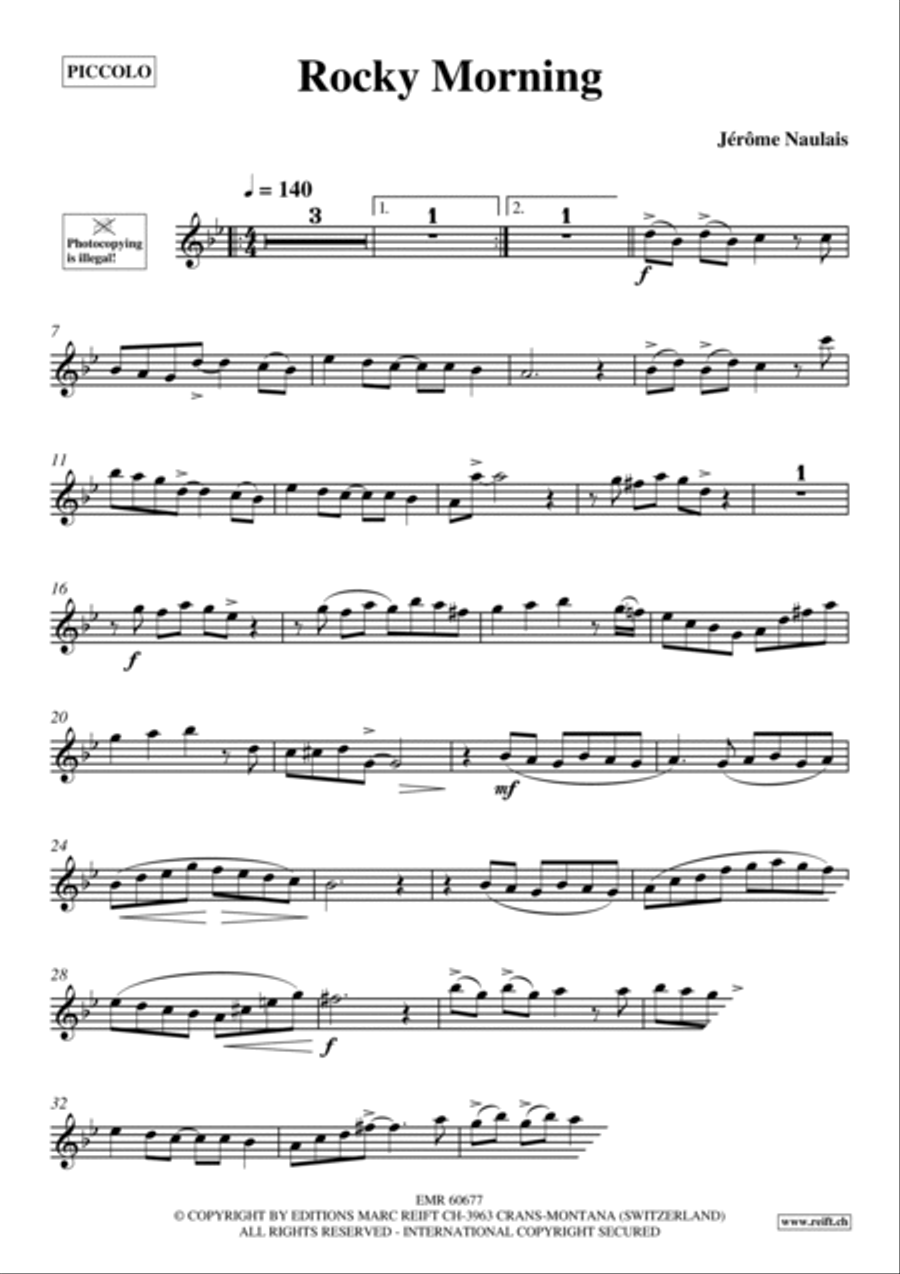 Rocky Morning Piccolo scores gallery preview page 4