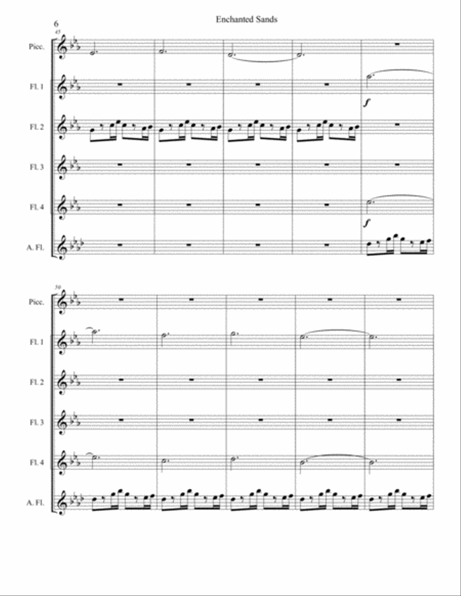 Encanted Sands Encanted Sands Woodwind Ensemble scores gallery preview page 6