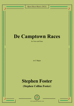 Book cover for S. Foster-De Camptown Races,in C Major
