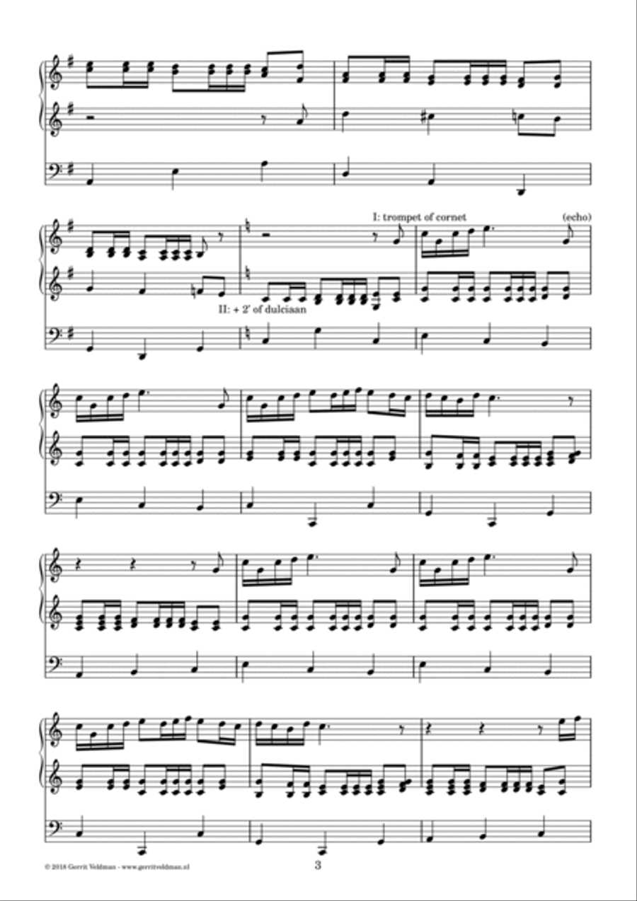 Het Wilhelmus (bolero, version in F Major) Organ Solo scores gallery preview page 3