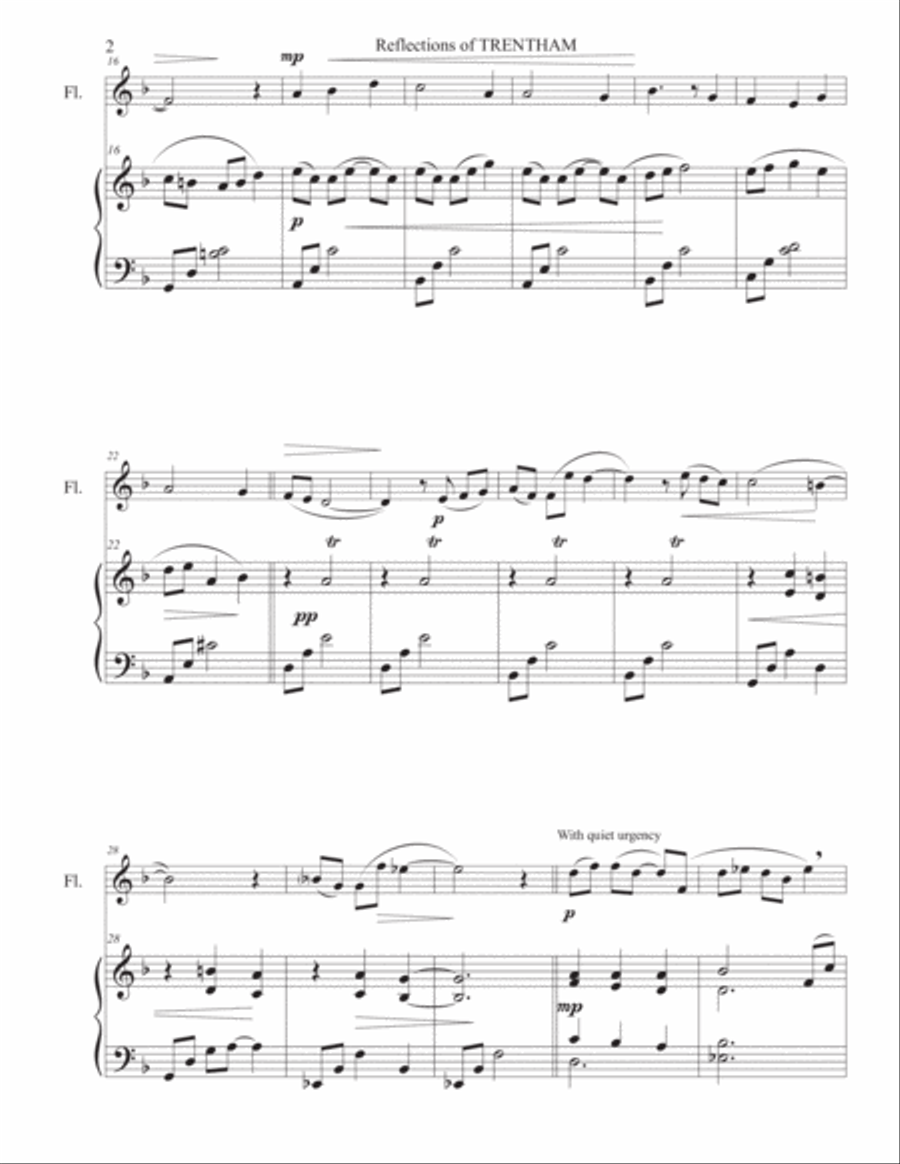 Reflections of TRENTHAM (Breathe On Me, Breath of God), Solo Flute and Piano Flute Solo scores gallery preview page 3