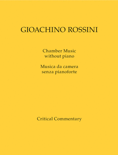 Chamber Music without piano / Musica da camera senza pianoforte