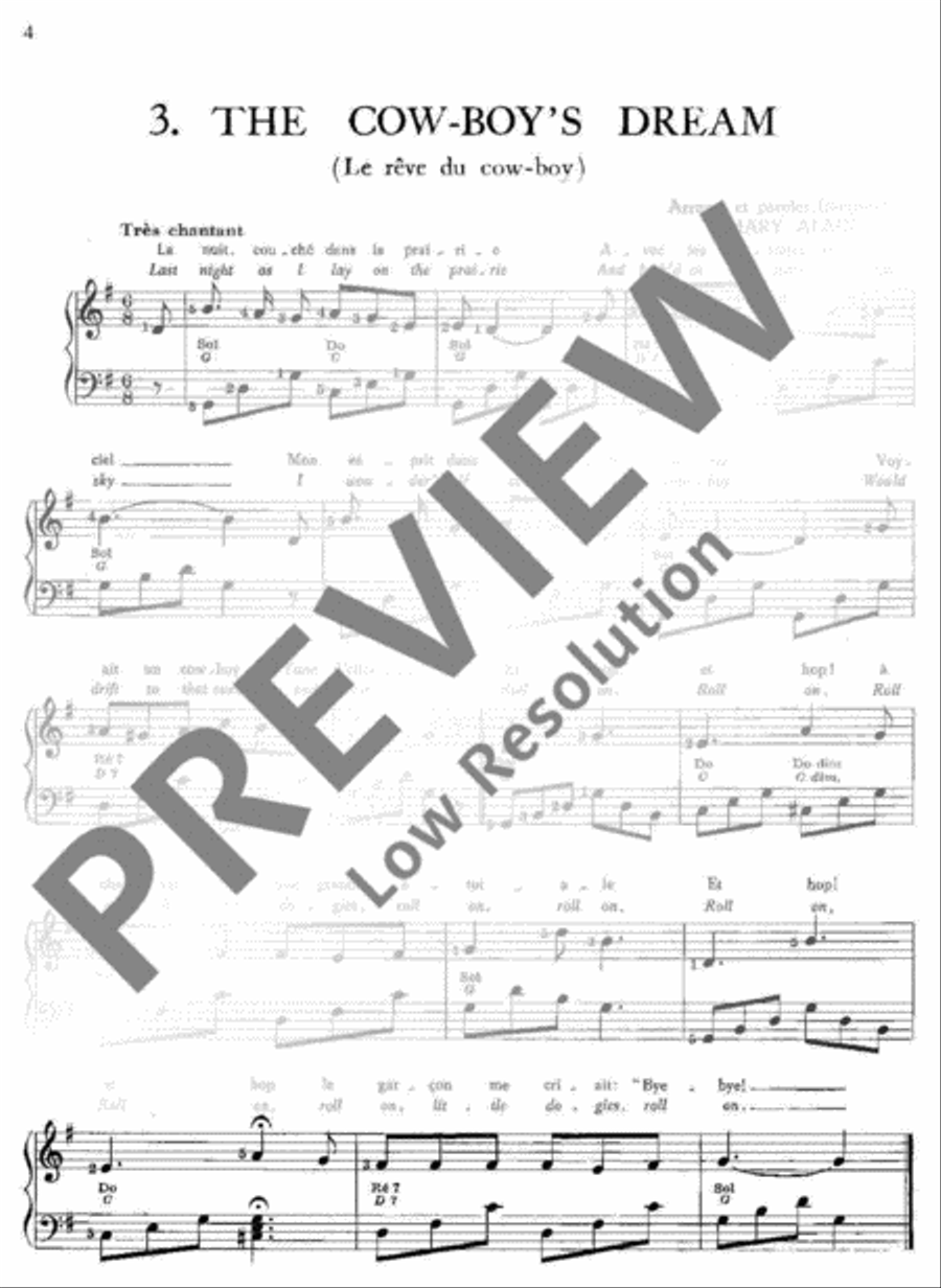 Popular Cow-Boy Songs Piano Solo scores gallery preview page 5