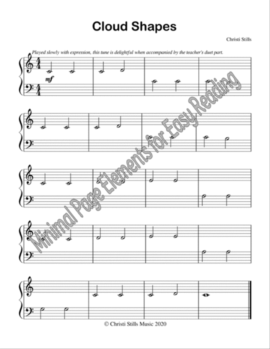 CLOUD SHAPES - Resonating Impressions Piano Method scores gallery preview page 2