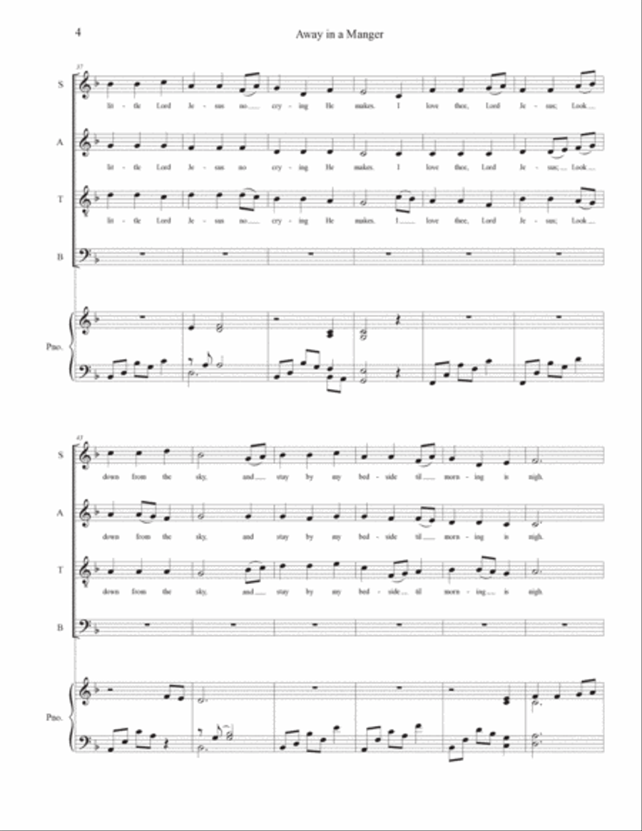 Away in a Manger Away in a Manger Voice scores gallery preview page 4