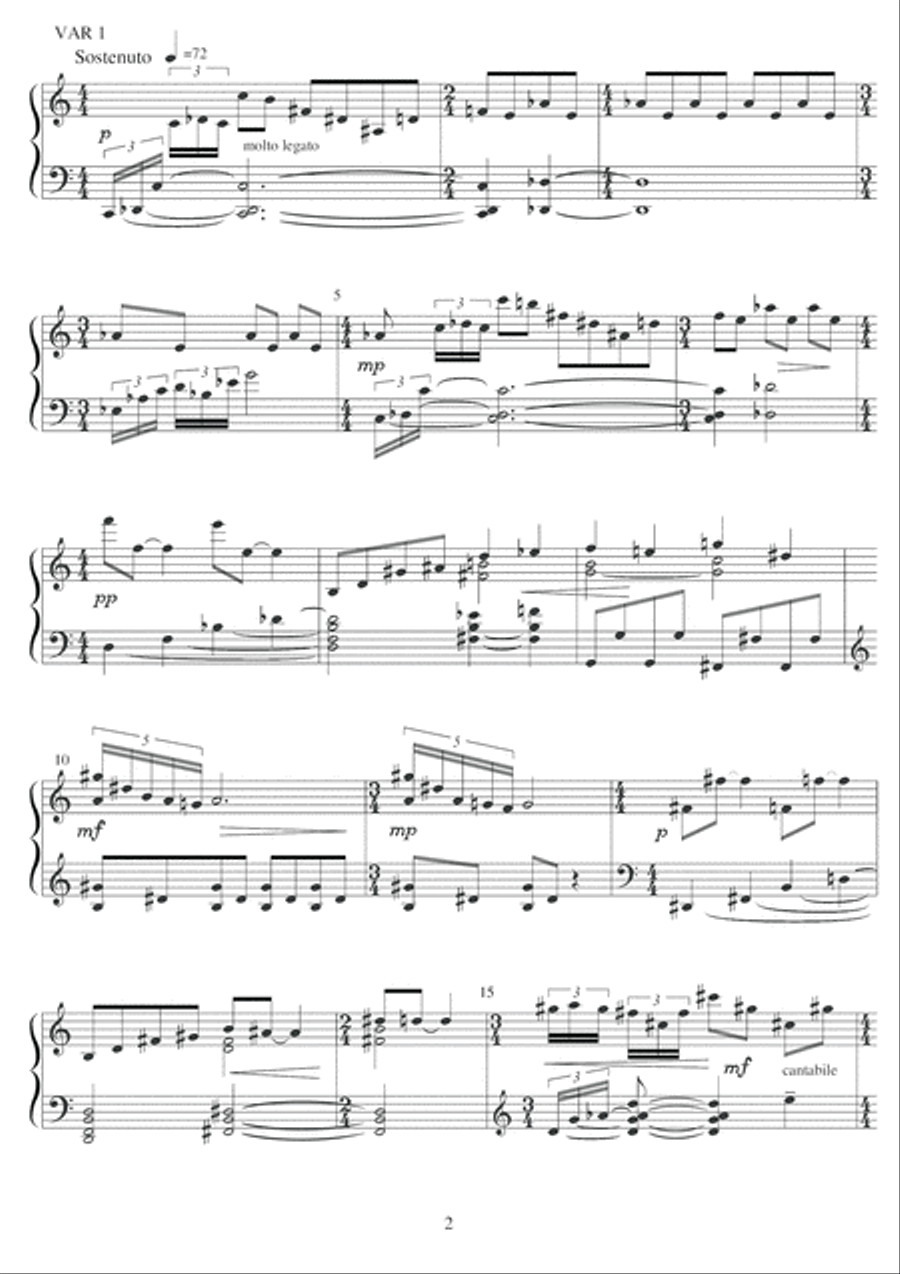 Variations of Chess Horse Piano Solo scores gallery preview page 3