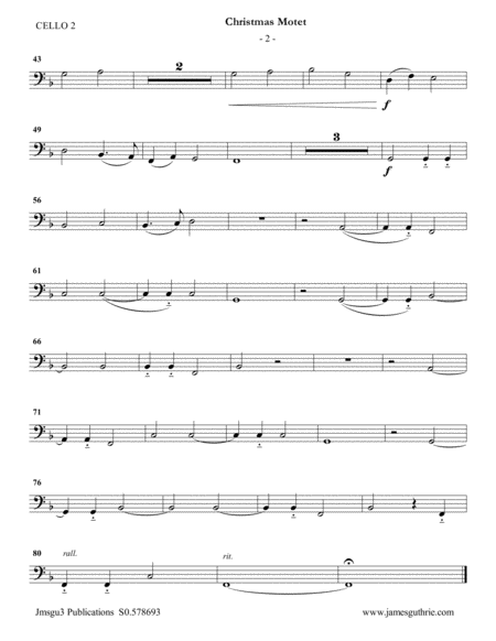Mouton: Christmas Motet for String Choir image number null