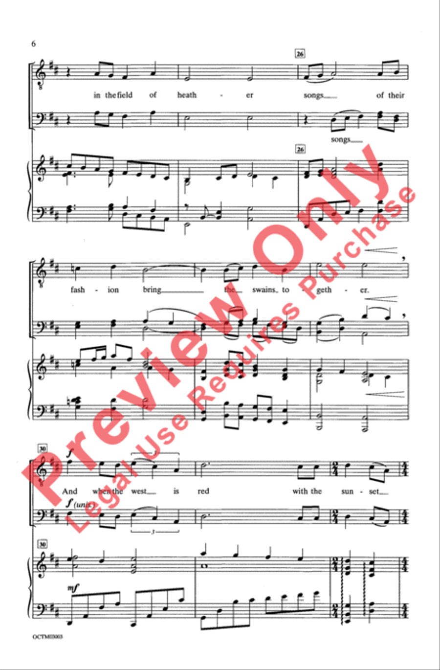 Bright Is The Ring Of Words - TBB 3-Part scores gallery preview page 5