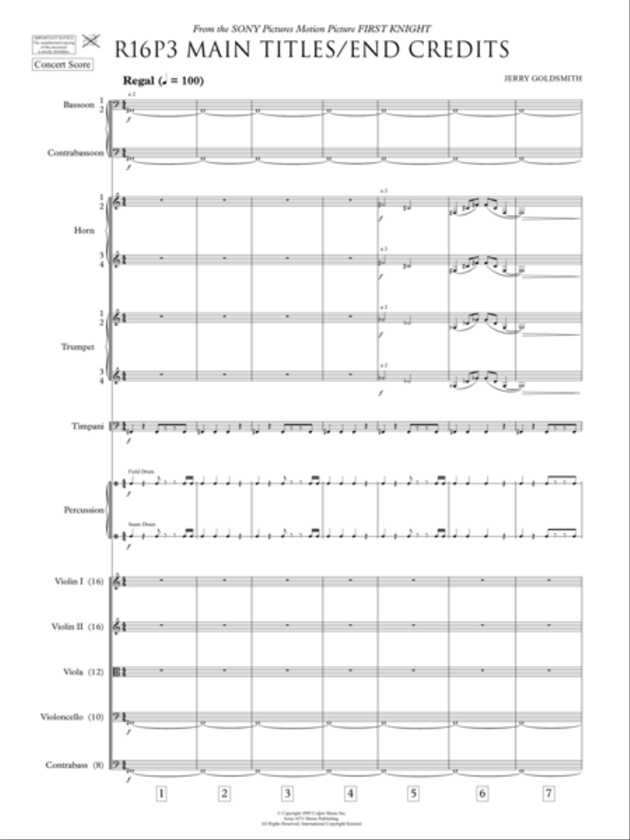 First Knight - Score Only Full Orchestra scores gallery preview page 3