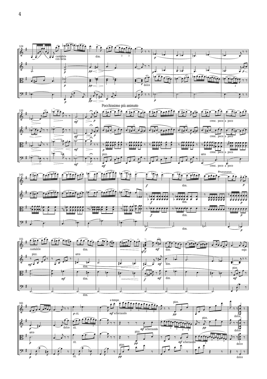 Rimsky-Korsakow The Young Prince and the Young Princess from Scheherazade, for string quartet, CR40 String Quartet scores gallery preview page 4