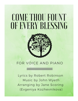 Book cover for Come, Thou Fount of Every Blessing (voice and piano)