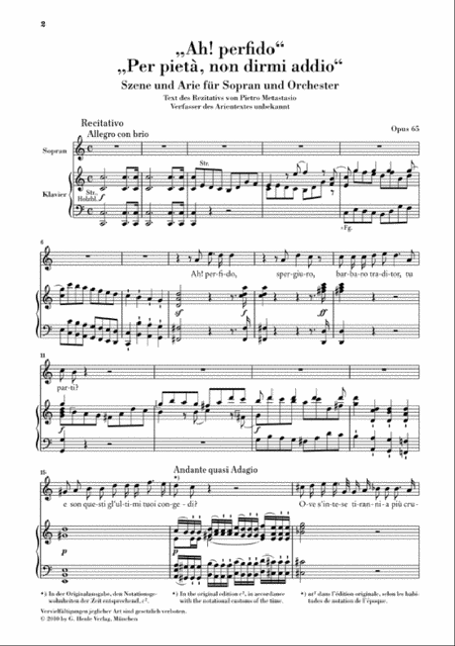 “Ah! Perfido” Op. 65 Soprano Voice scores gallery preview page 2