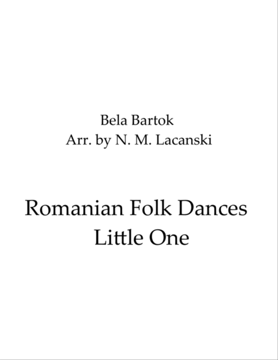 Romanian Folk Dances Little One Clarinet Solo scores gallery preview page 1