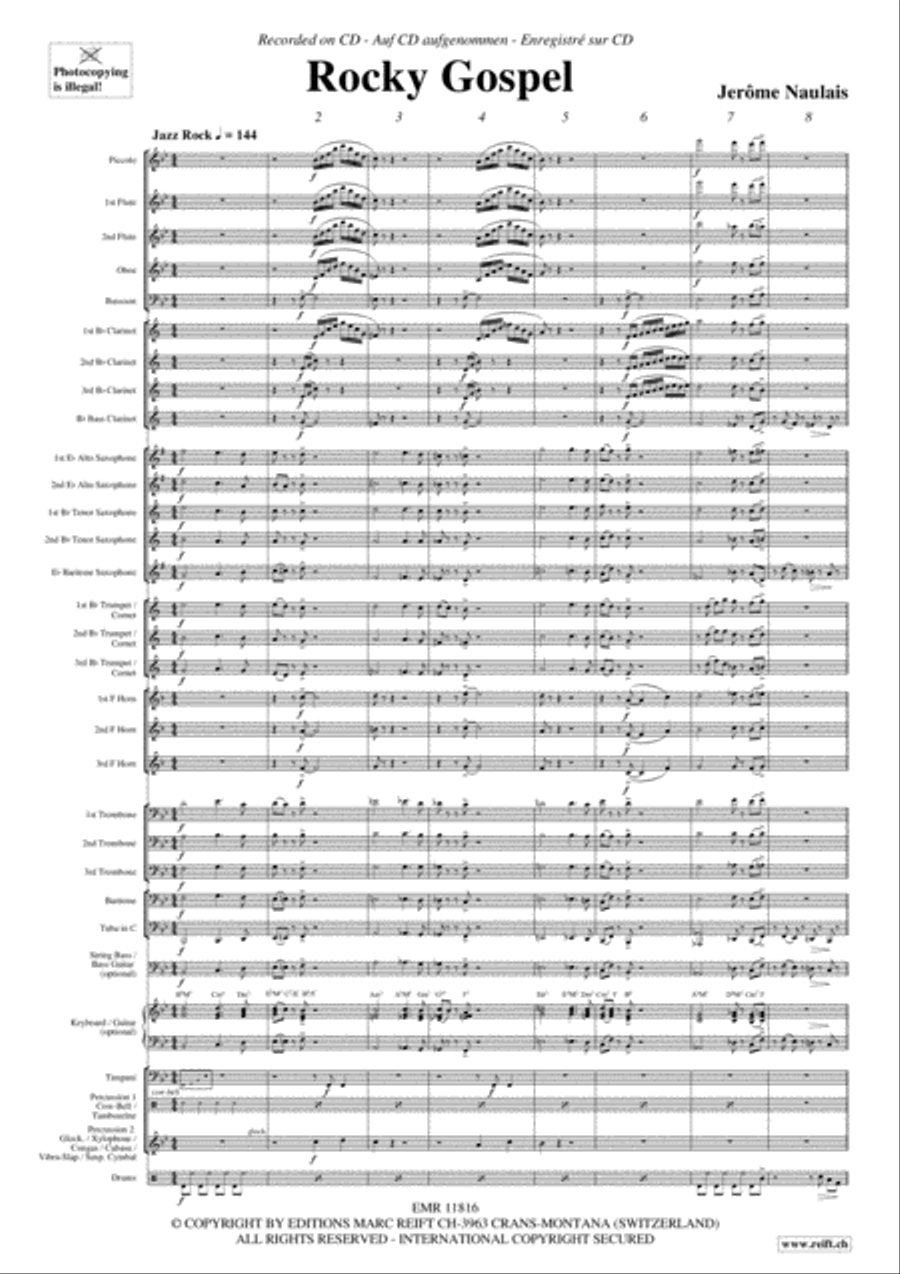 Rocky Gospel Concert Band scores gallery preview page 4