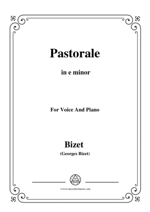 Bizet-Pastorale in e minor,for voice and piano