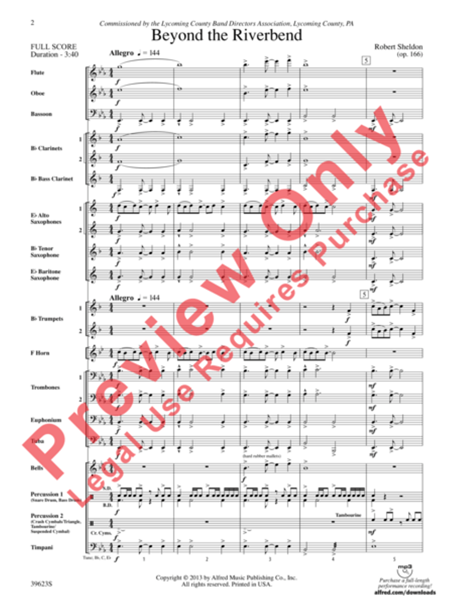 Beyond the Riverbend Concert Band scores gallery preview page 3