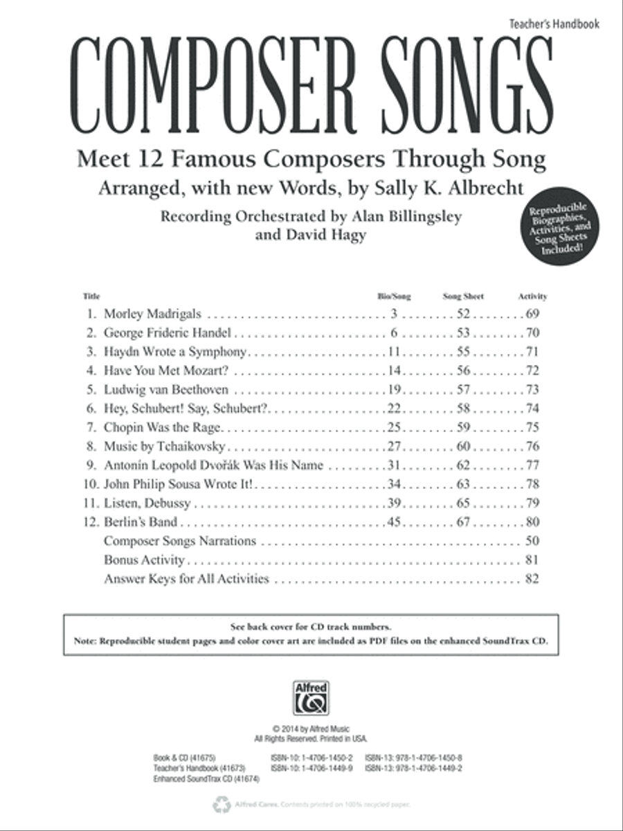 Composer Songs Composer Songs Unison Choir scores gallery preview page 2