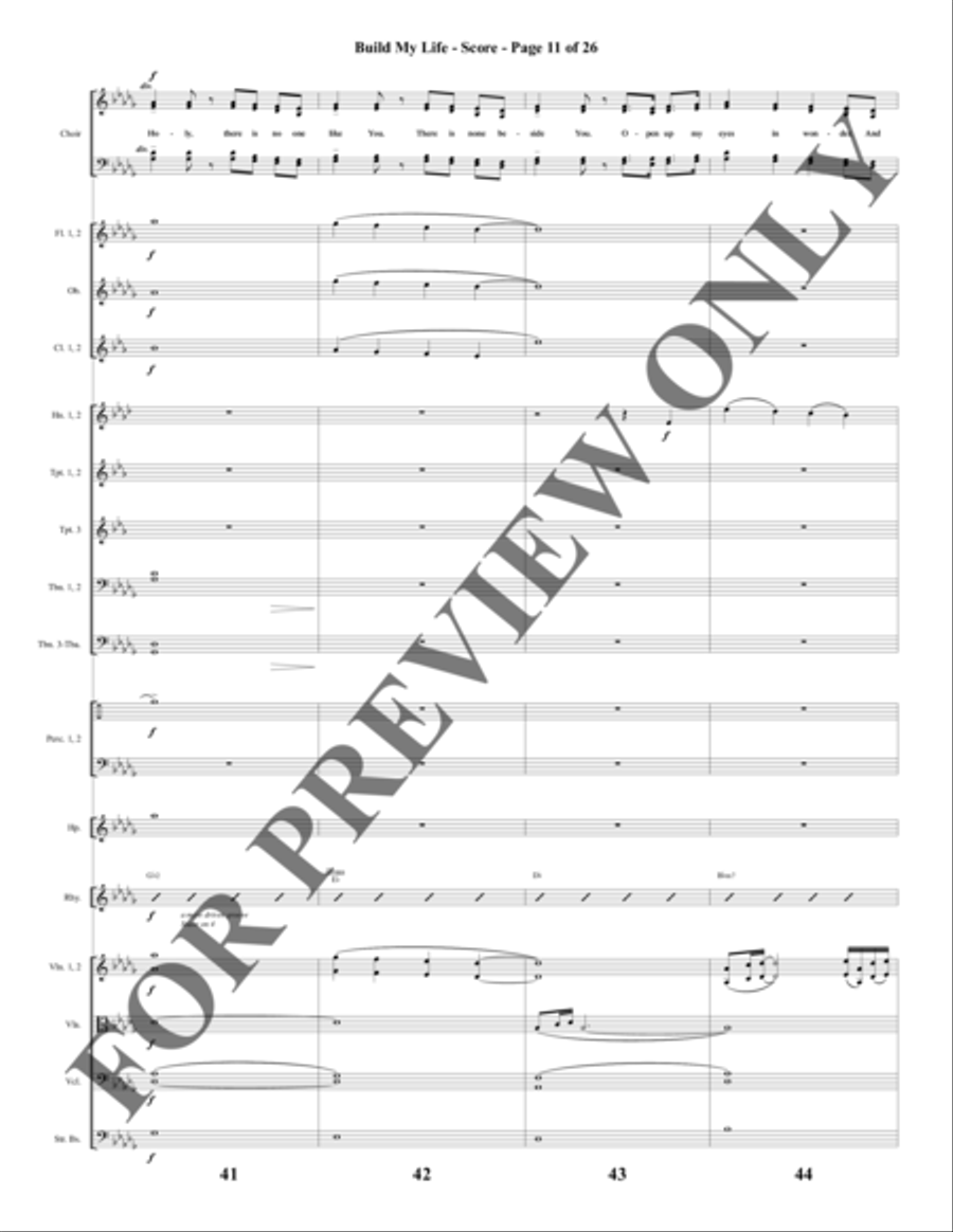 Build My Life - Orchestration Choir scores gallery preview page 12