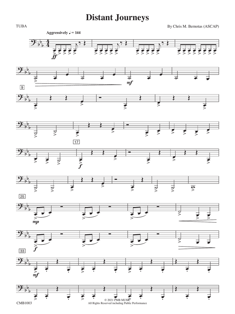 Distant Journeys: Tuba Concert Band - Digital Sheet Music