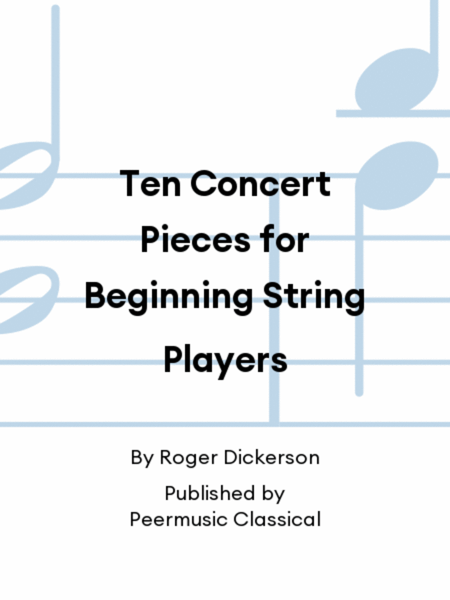 Ten Concert Pieces for Beginning String Players Orchestra scores gallery preview page 1