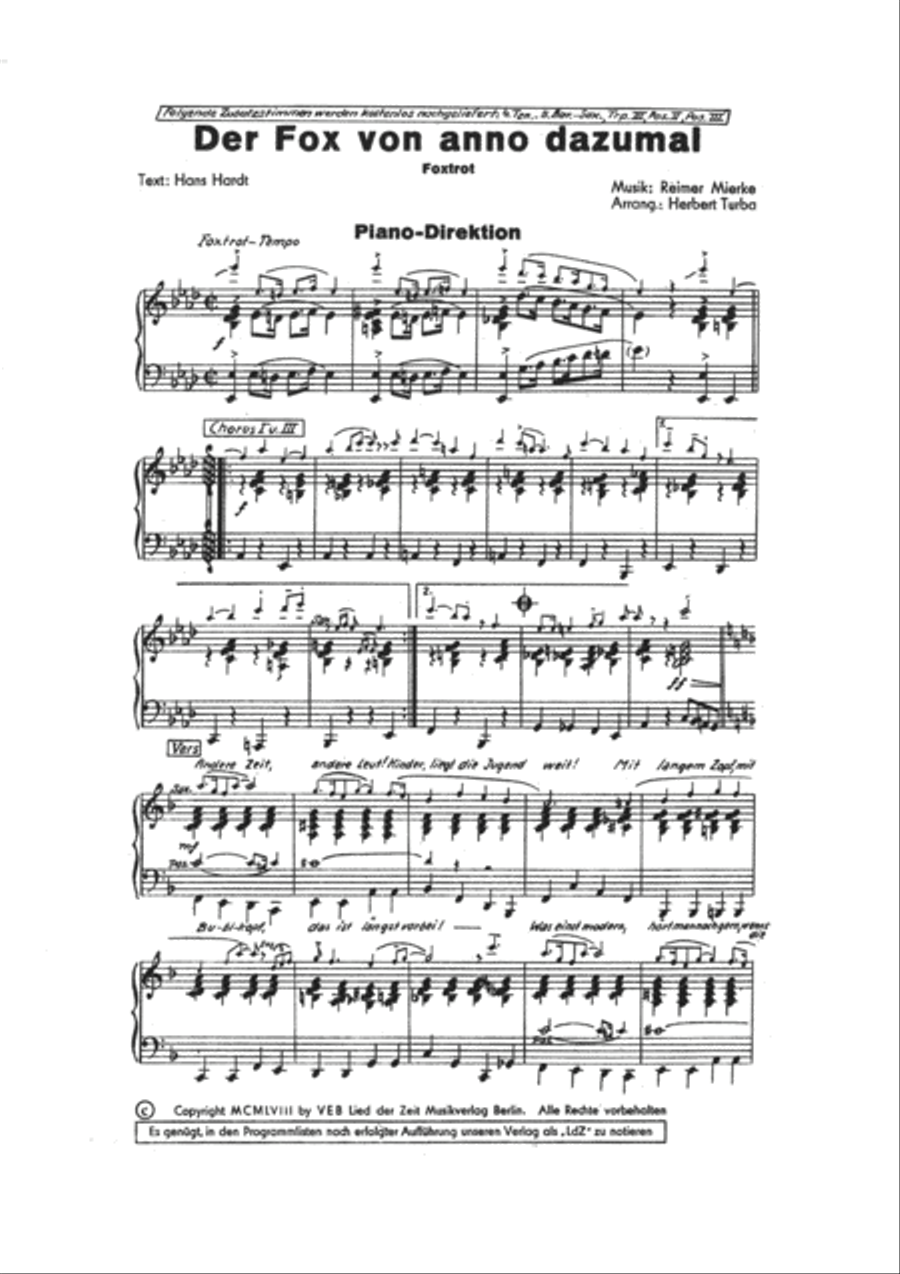 Der Fox von anno dazumal Der Fox von anno dazumal Saxophone scores gallery preview page 3