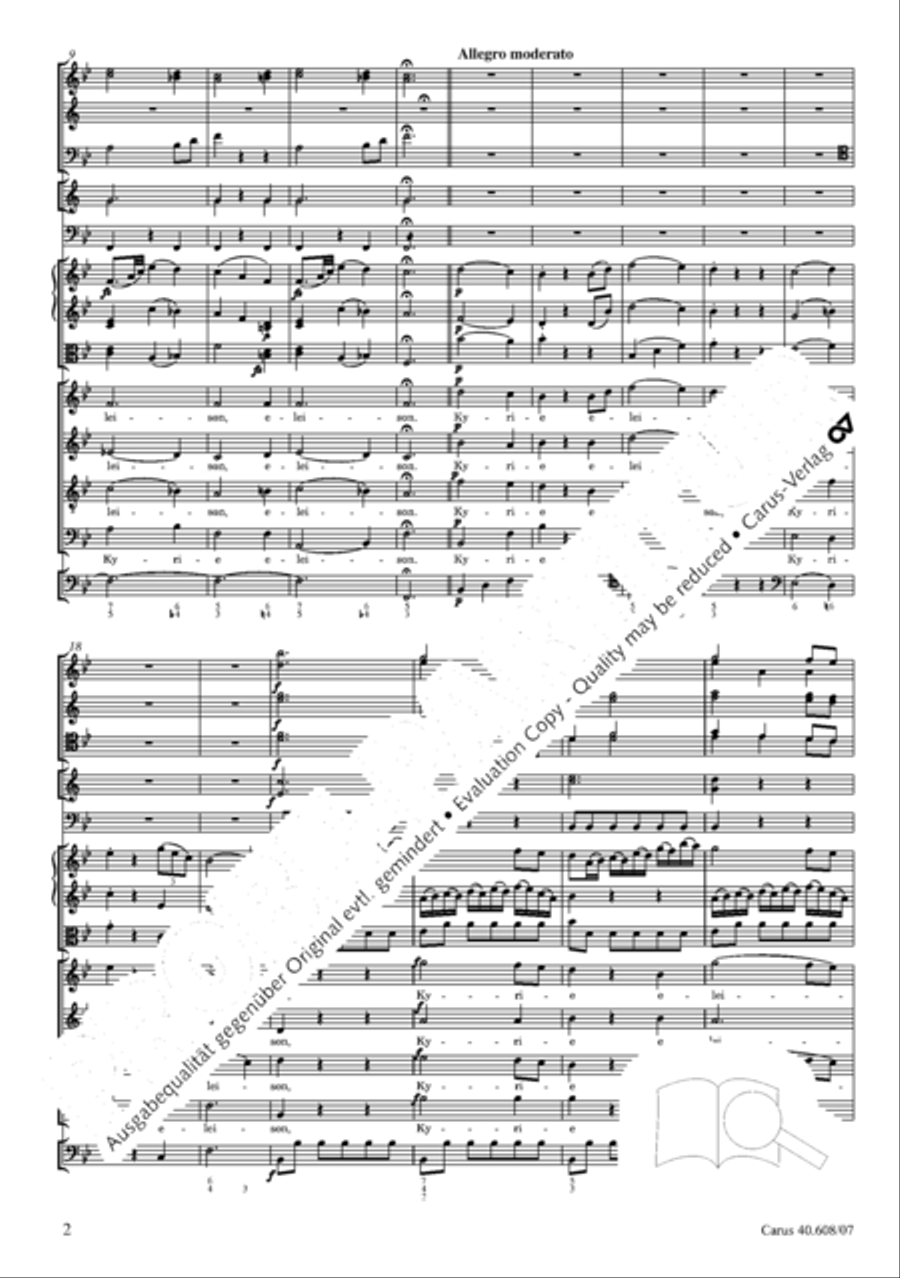Missa Sancti Bernardi von Offida in B 4-Part scores gallery preview page 17