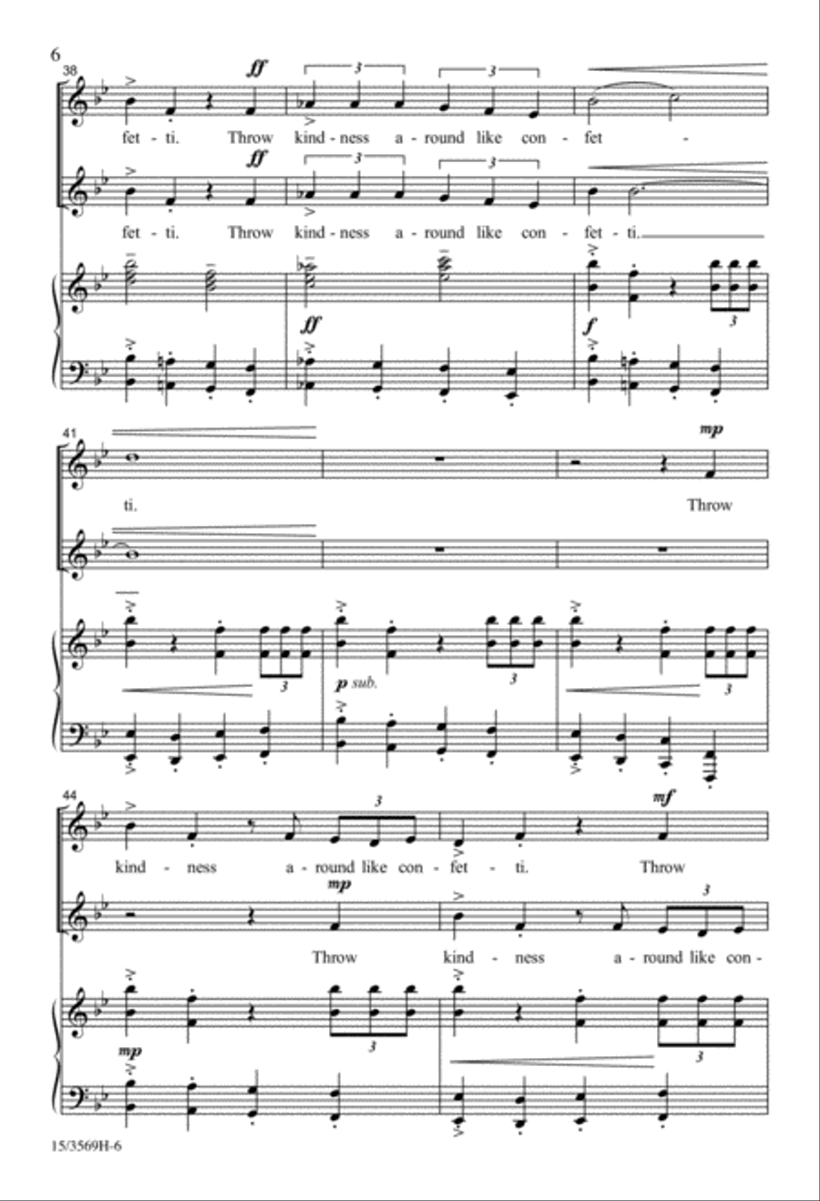 Be Kind SSA scores gallery preview page 6