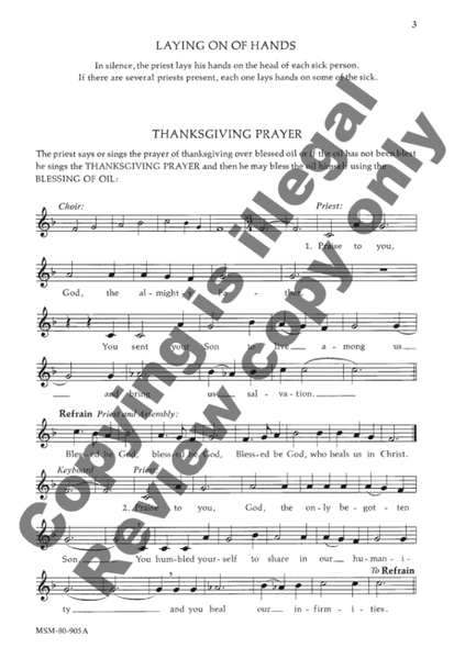 Ritual Music for Rite of the Anointing (Cantor Score)