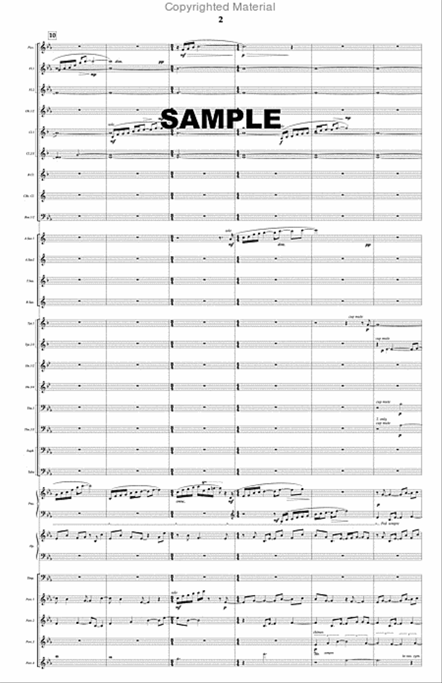 Fantasia on a Southern Hymn Tune Concert Band scores gallery preview page 3