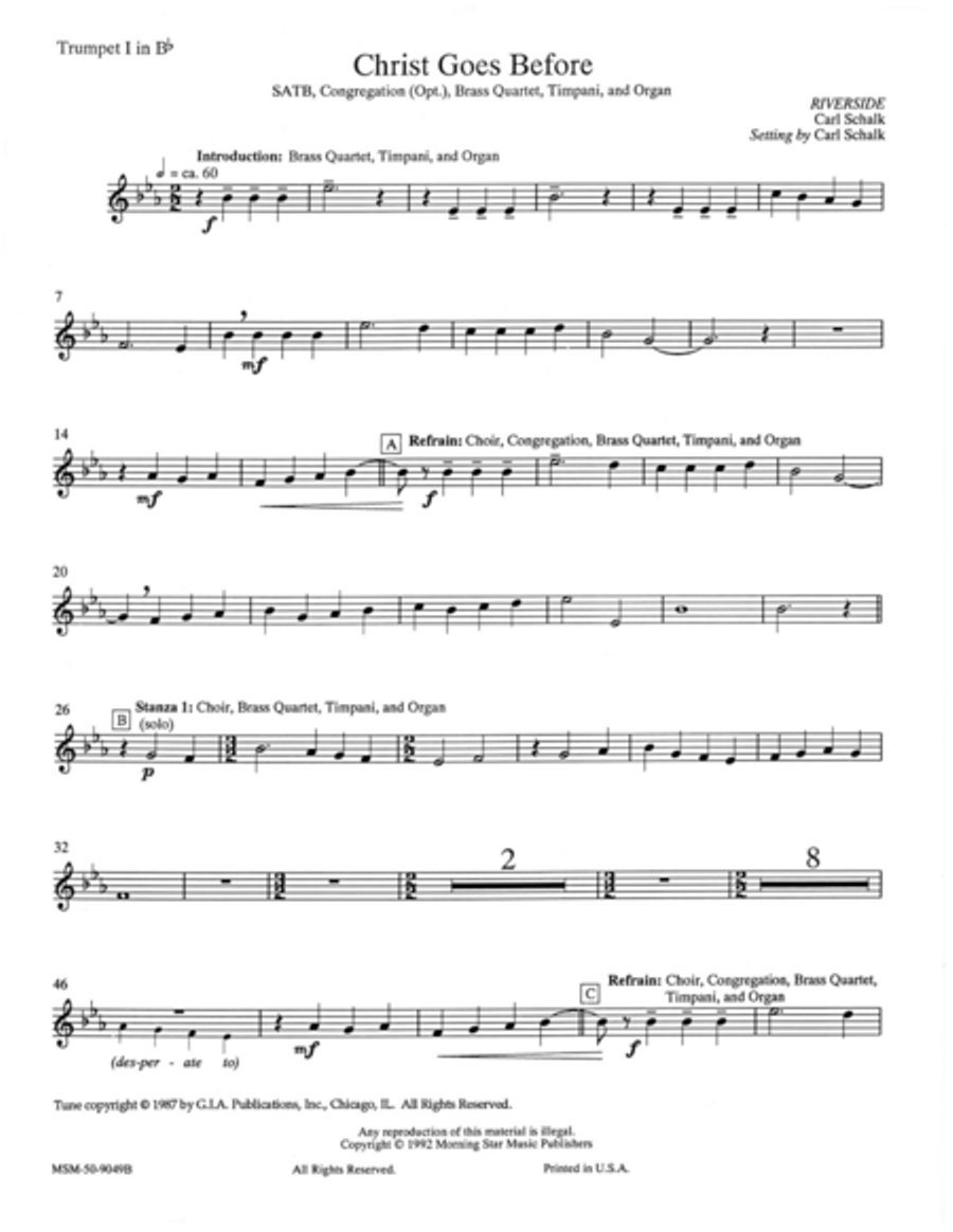 Christ Goes Before Choir scores gallery preview page 1