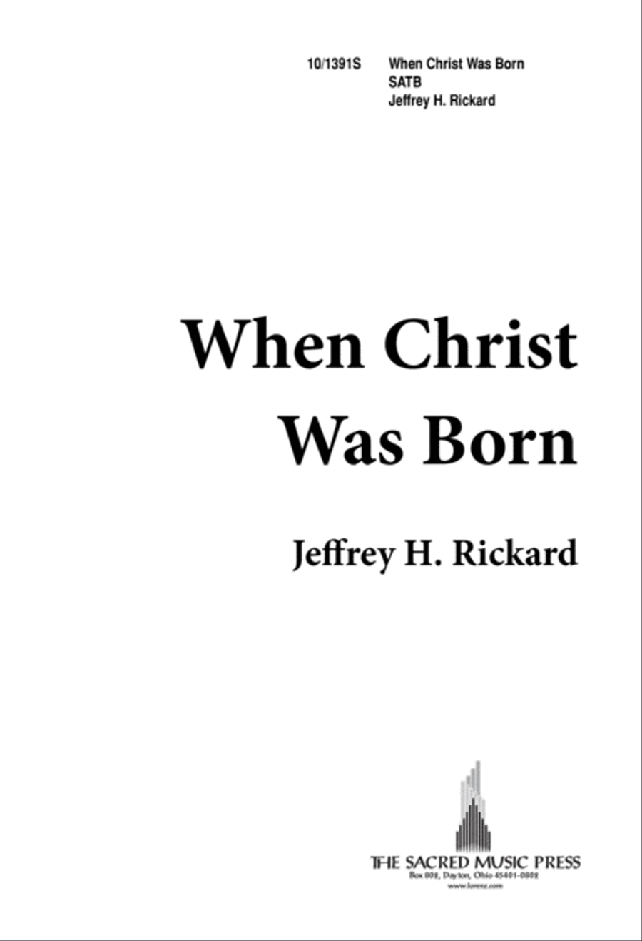 When Christ Was Born 4-Part scores gallery preview page 1