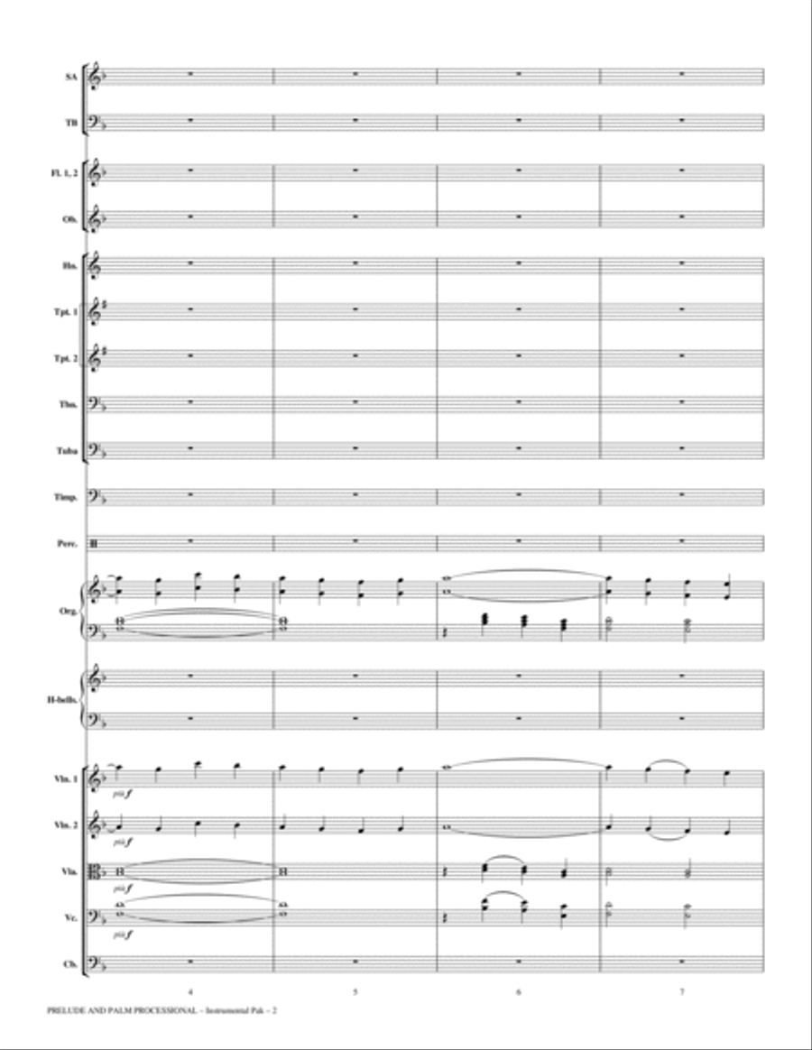 Prelude And Palm Processional - Full Score Choir scores gallery preview page 2