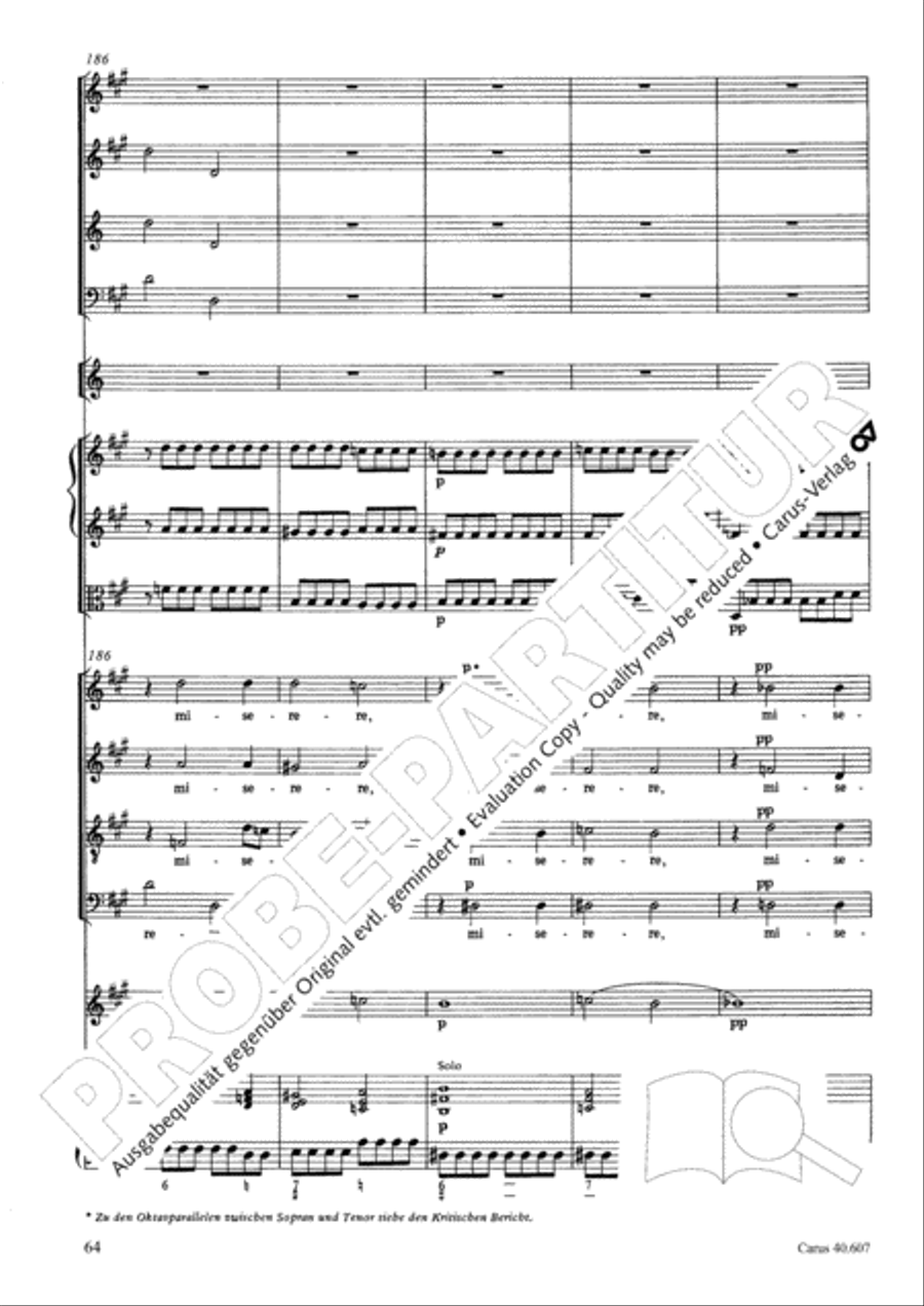Mass in time of war (Missa in tempore belli) 4-Part scores gallery preview page 74