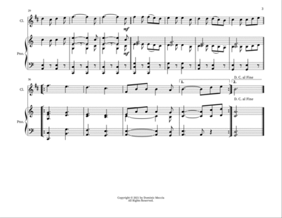 When Johnny Comes Marching Home Woodwind Duet scores gallery preview page 3